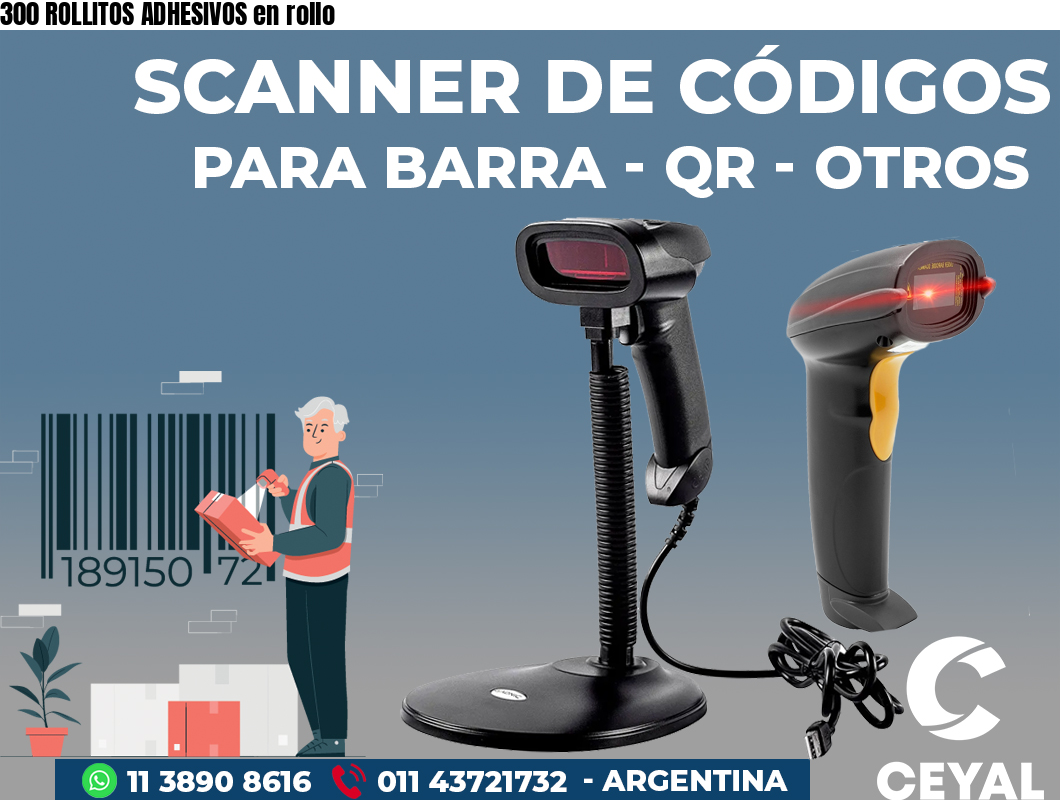 300 ROLLITOS ADHESIVOS en rollo