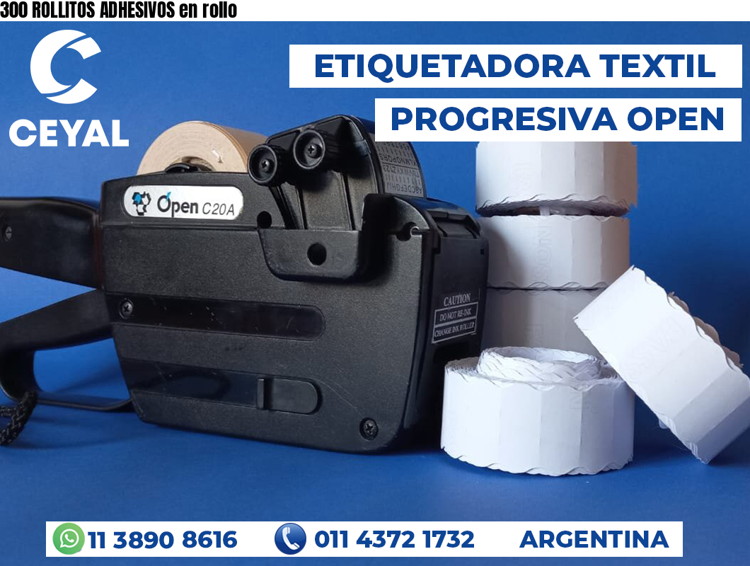 300 ROLLITOS ADHESIVOS en rollo