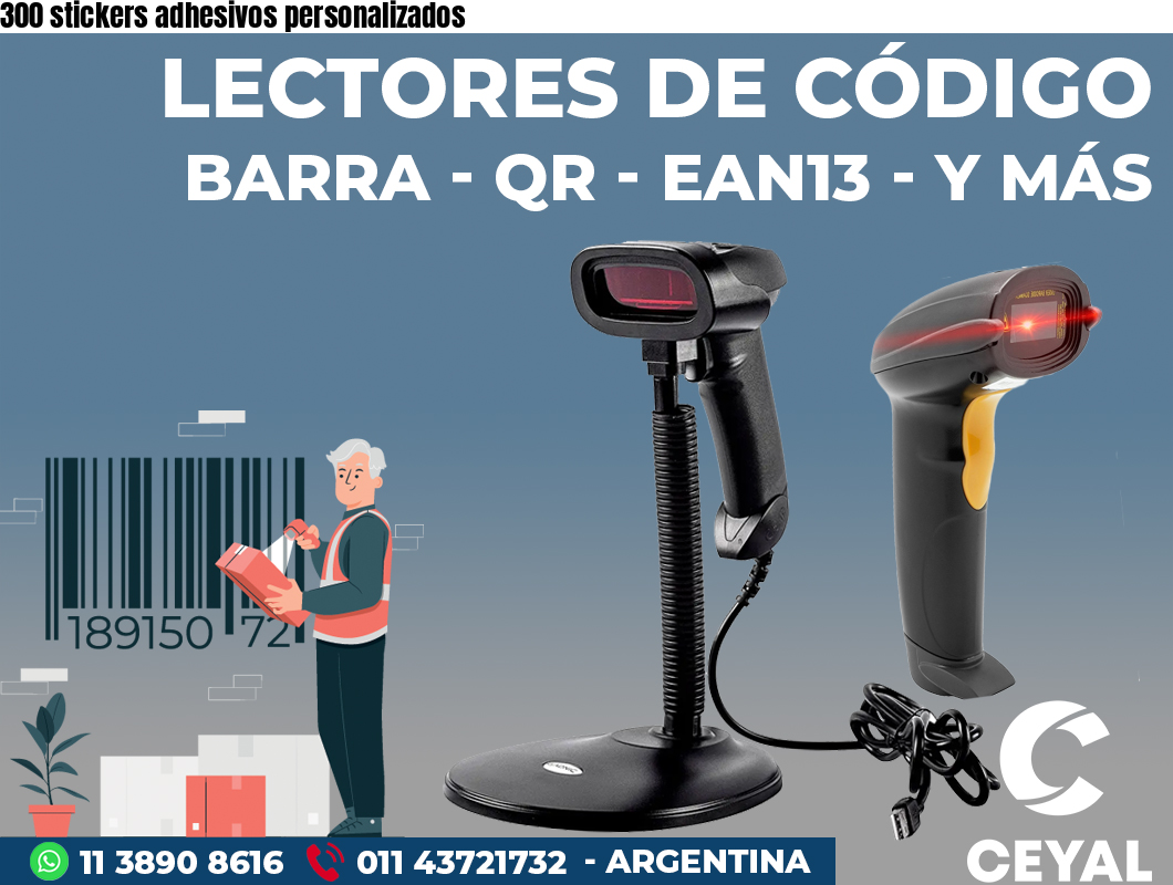 300 stickers adhesivos personalizados