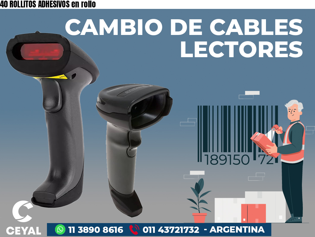 40 ROLLITOS ADHESIVOS en rollo