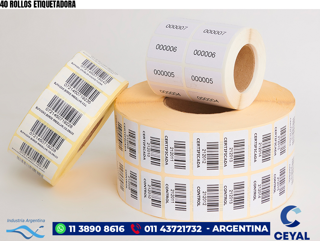 40 ROLLOS ETIQUETADORA