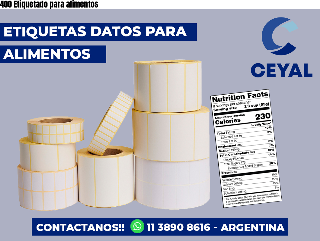 400 Etiquetado para alimentos