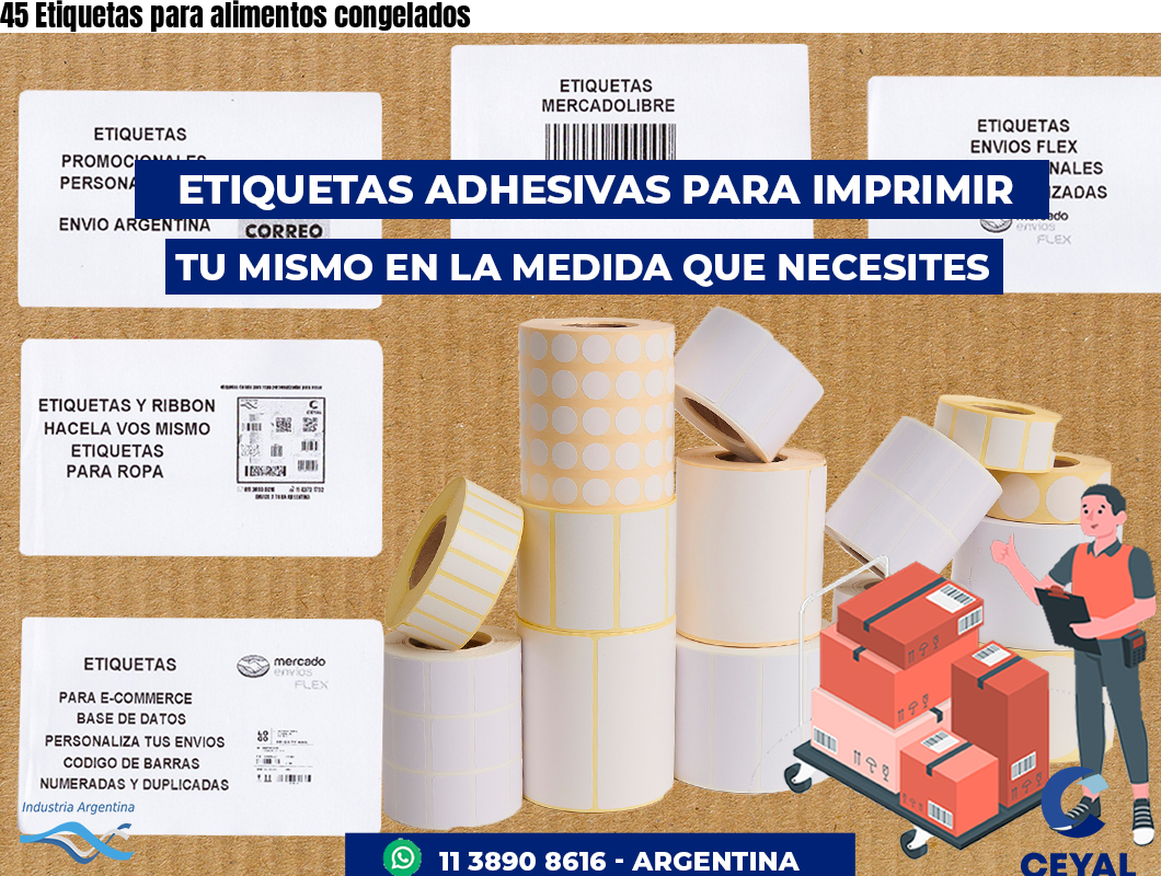 45 Etiquetas para alimentos congelados