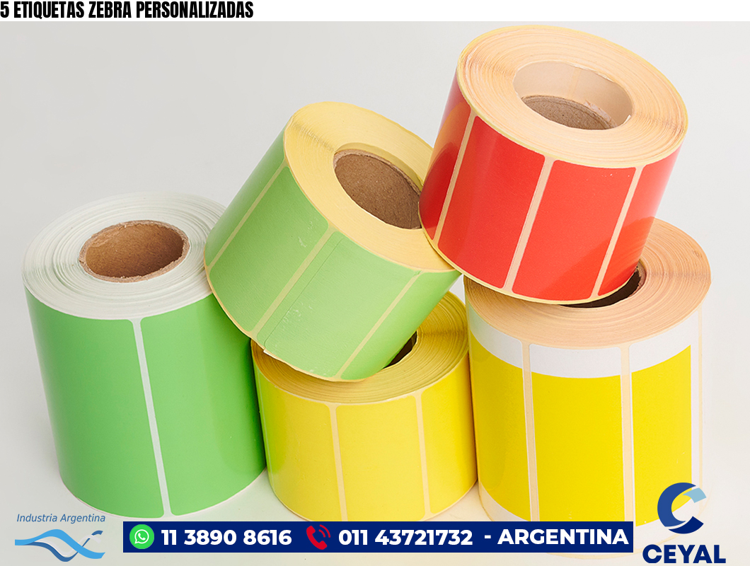 5 ETIQUETAS ZEBRA PERSONALIZADAS