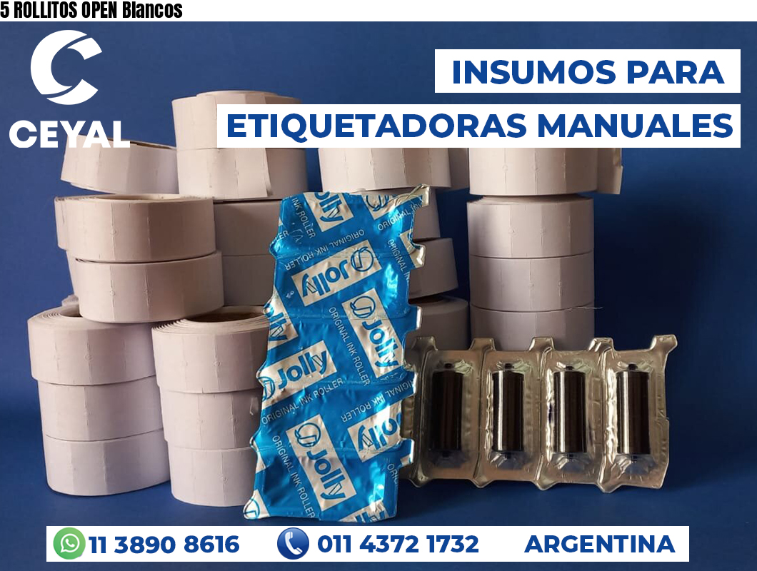5 ROLLITOS OPEN Blancos