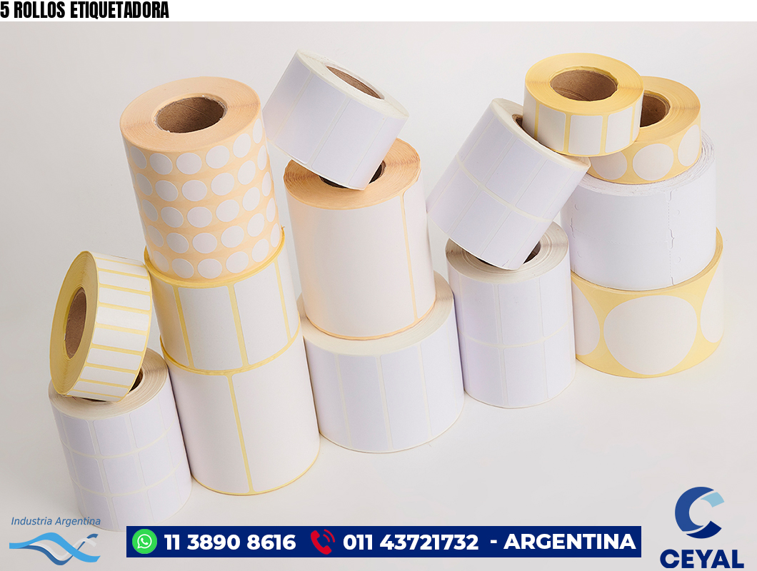 5 ROLLOS ETIQUETADORA