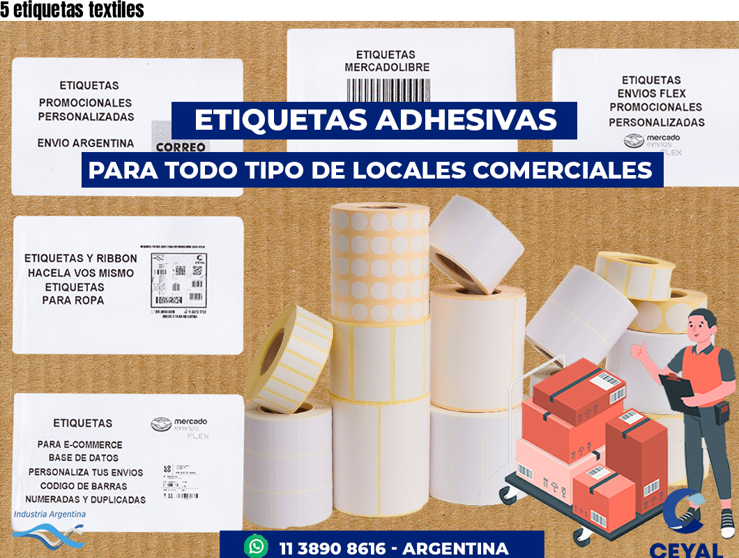 5 etiquetas textiles