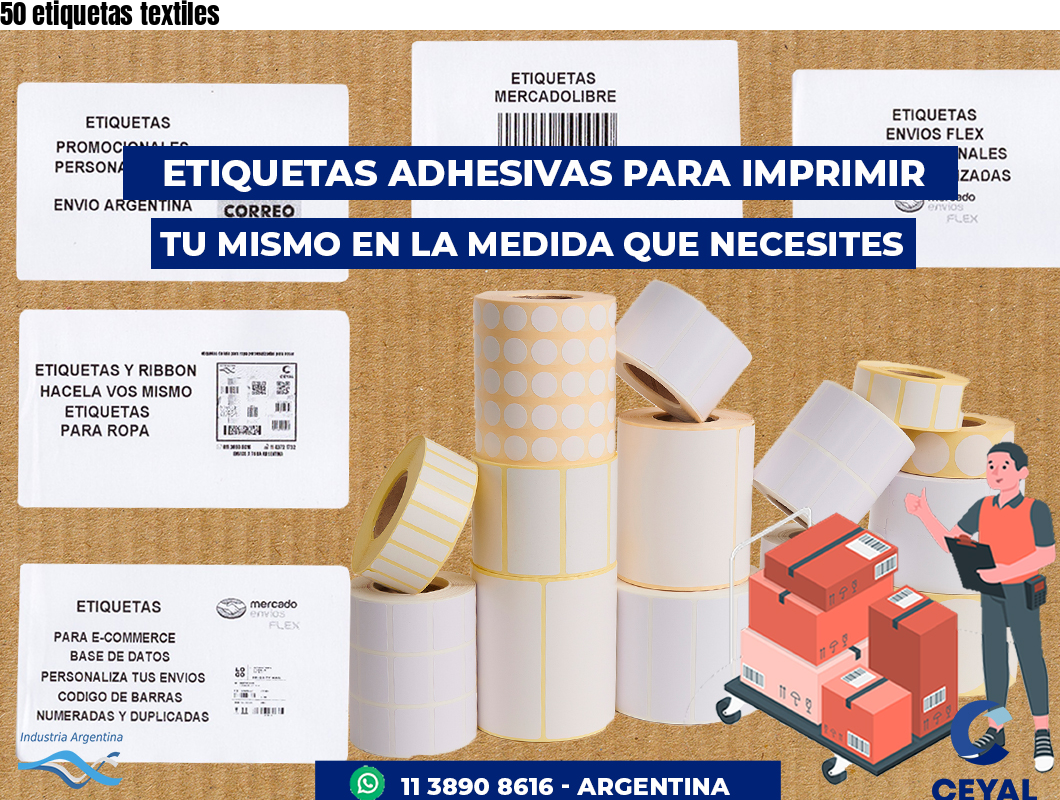 50 etiquetas textiles