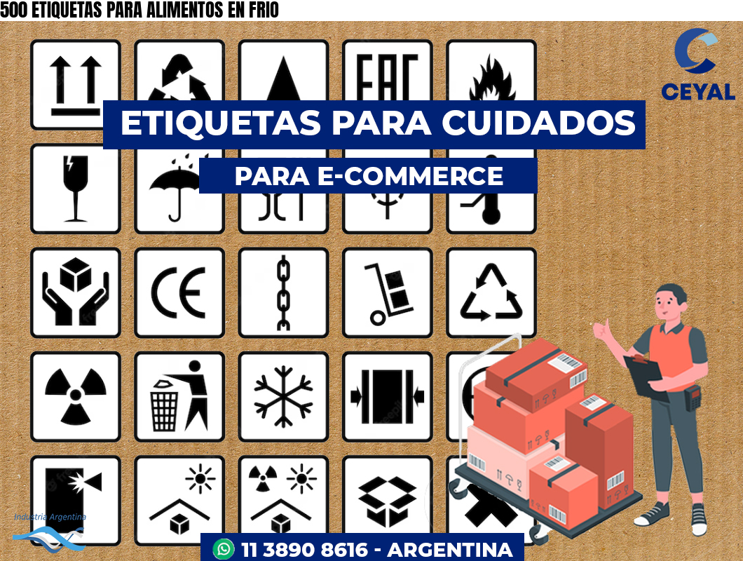 500 ETIQUETAS PARA ALIMENTOS EN FRIO