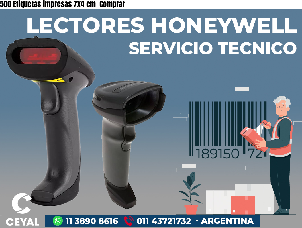 500 Etiquetas impresas 7x4 cm  Comprar