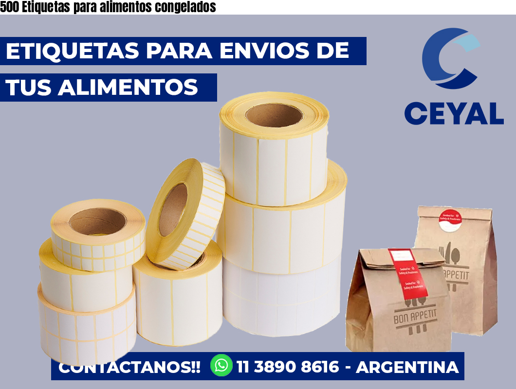 500 Etiquetas para alimentos congelados