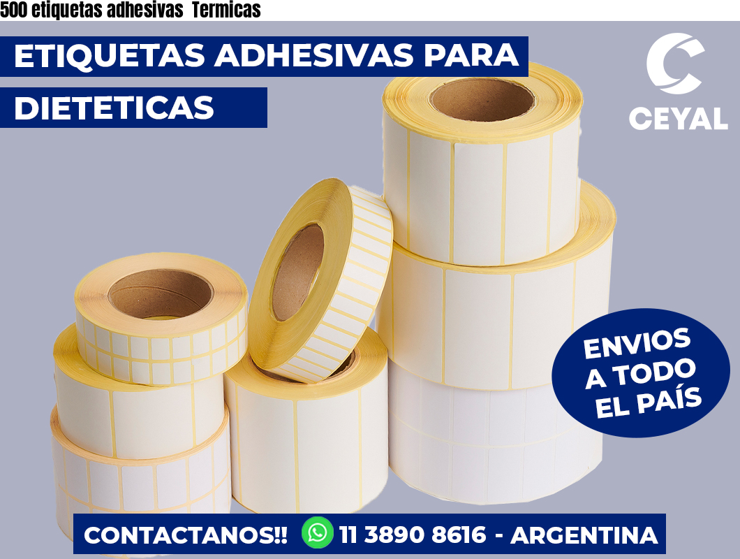 500 etiquetas adhesivas Termicas