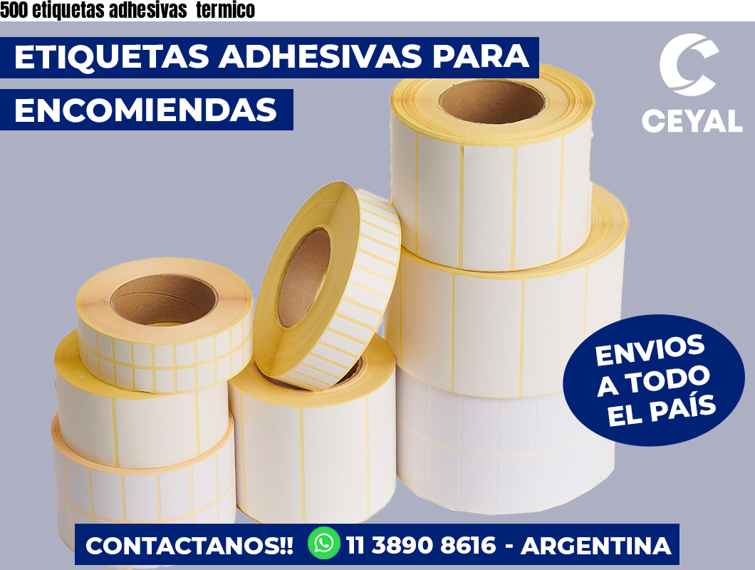 500 etiquetas adhesivas termico