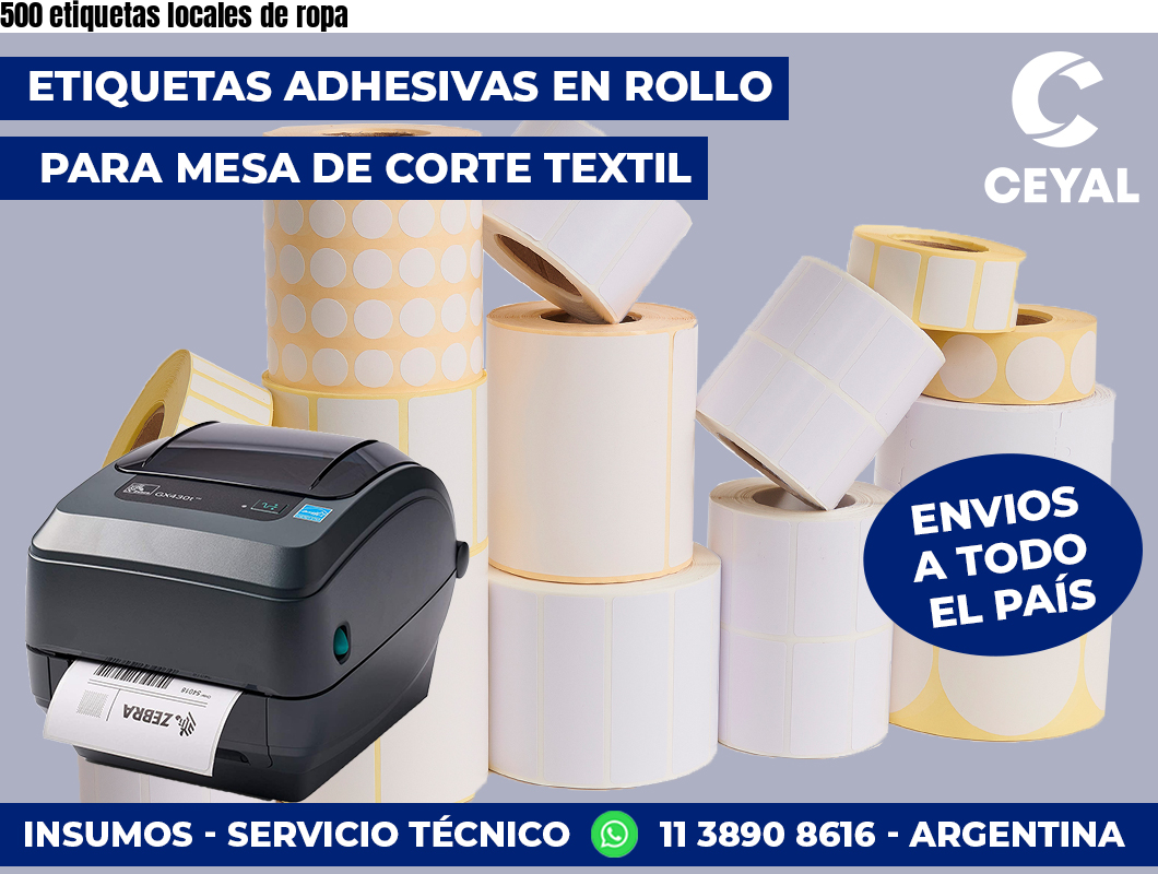 500 etiquetas locales de ropa