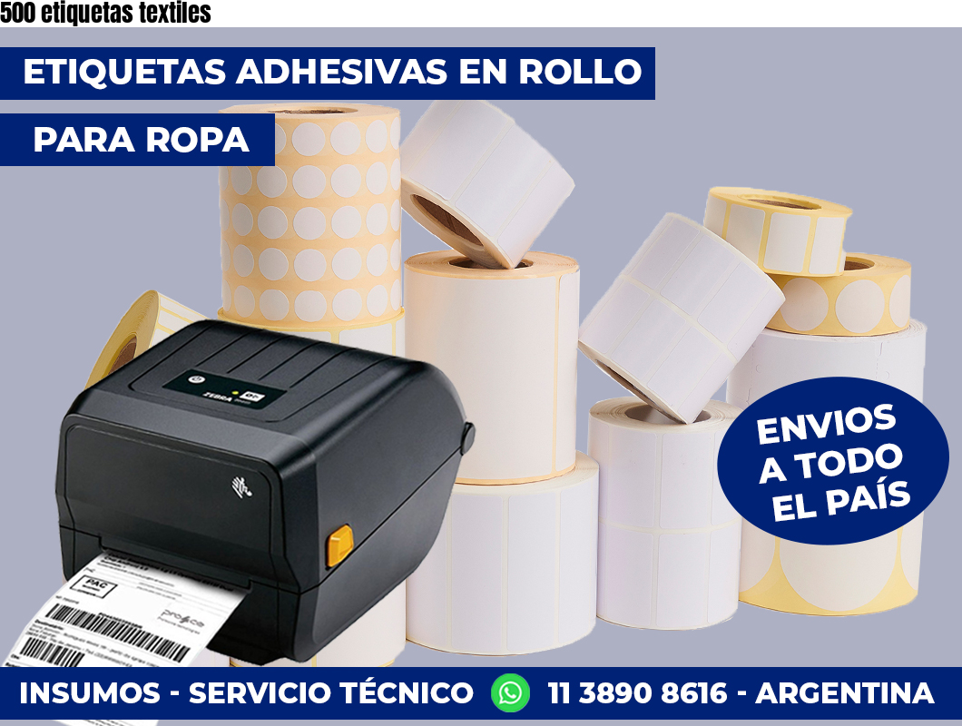 500 etiquetas textiles