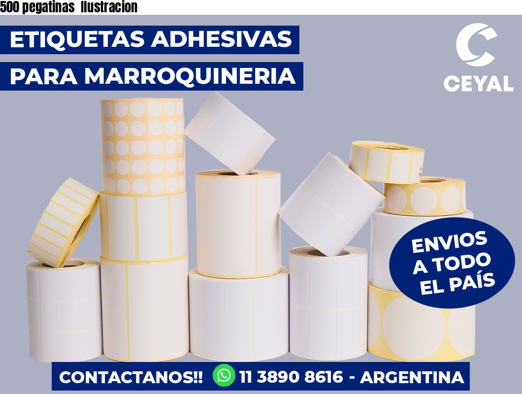 500 pegatinas  Ilustracion