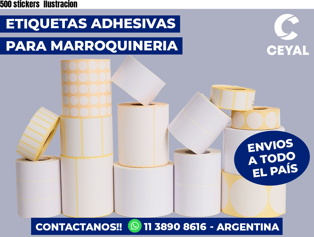 500 stickers  Ilustracion