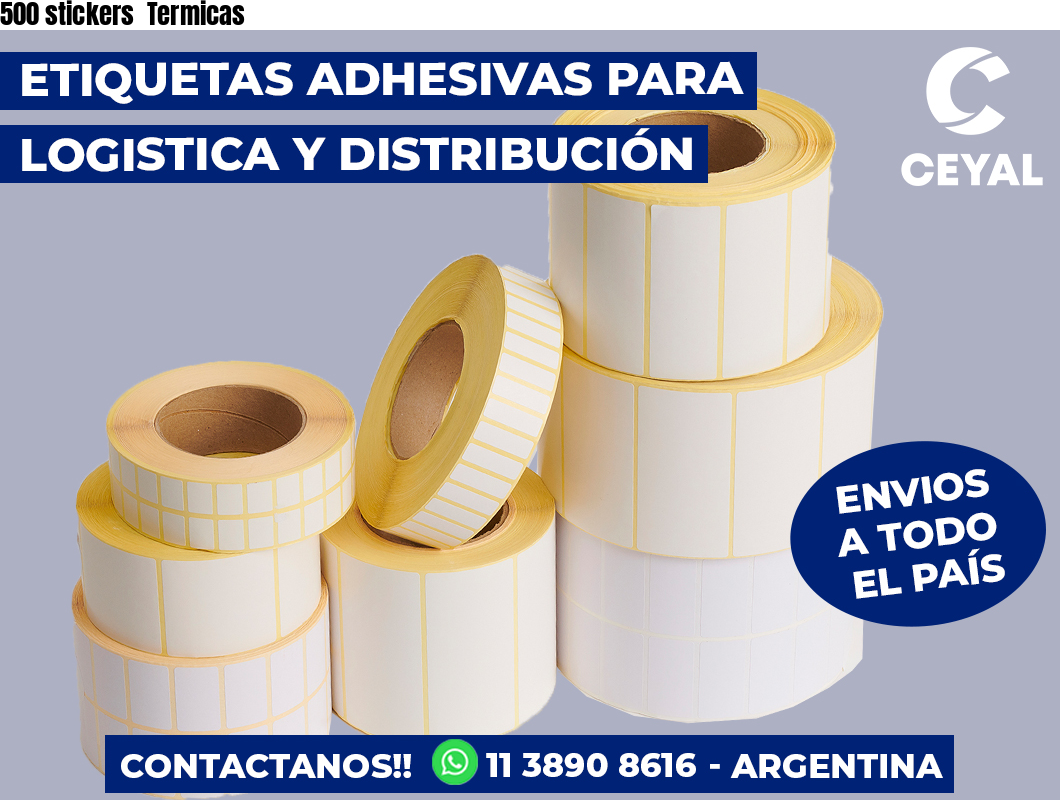 500 stickers  Termicas