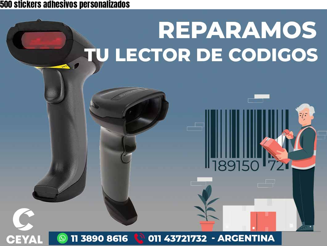 500 stickers adhesivos personalizados
