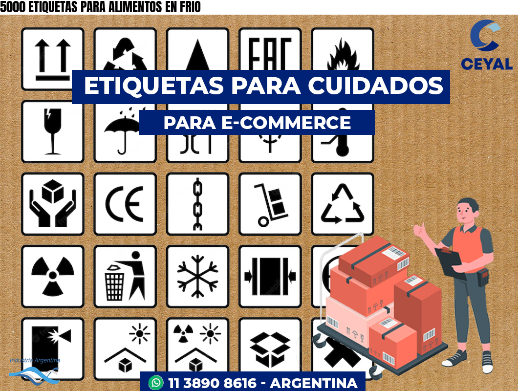 5000 ETIQUETAS PARA ALIMENTOS EN FRIO