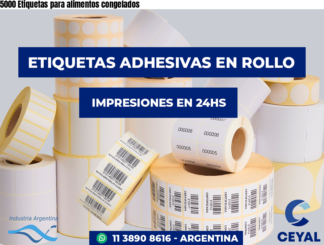 5000 Etiquetas para alimentos congelados