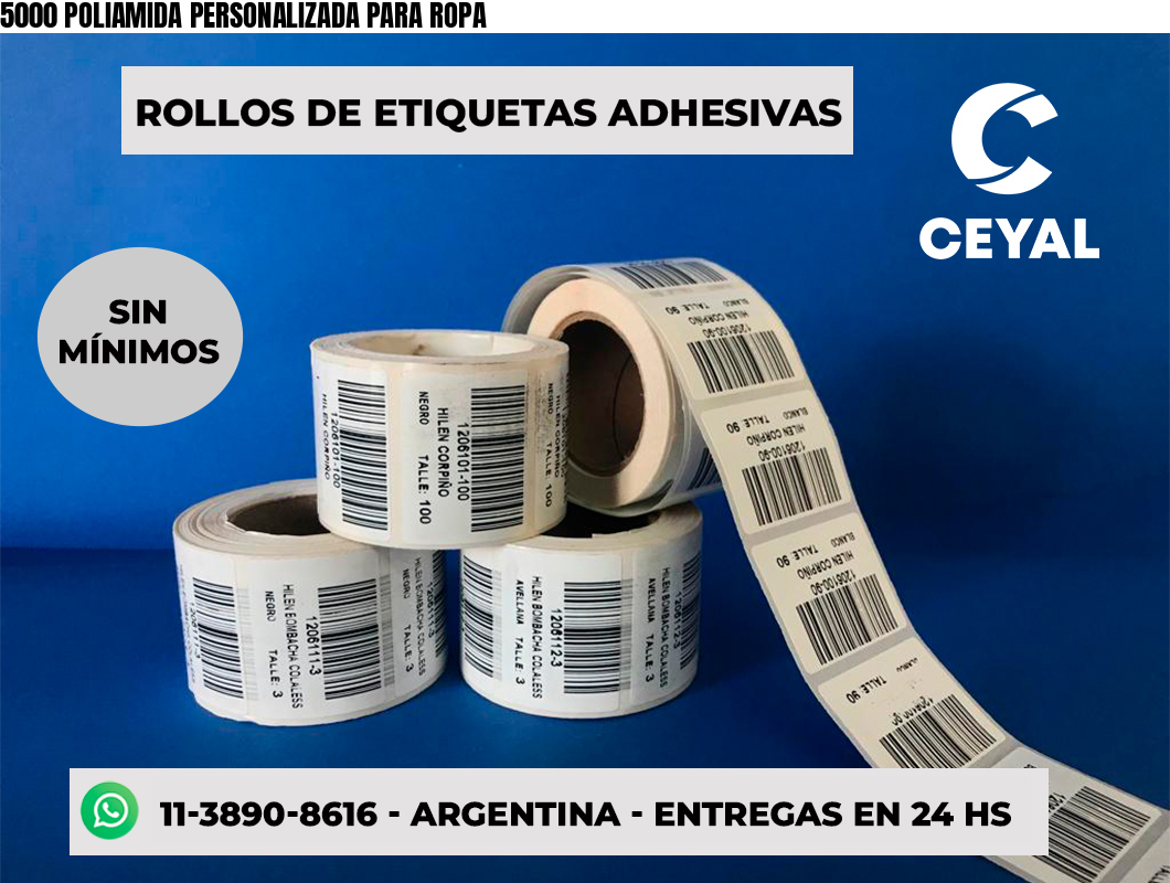 5000 POLIAMIDA PERSONALIZADA PARA ROPA