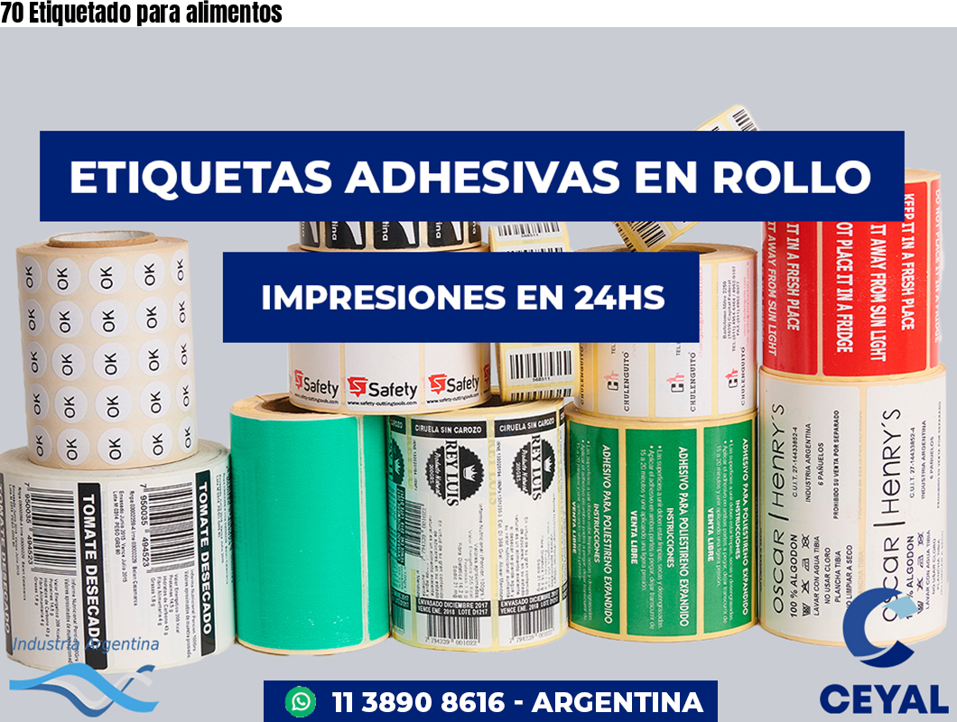 70 Etiquetado para alimentos