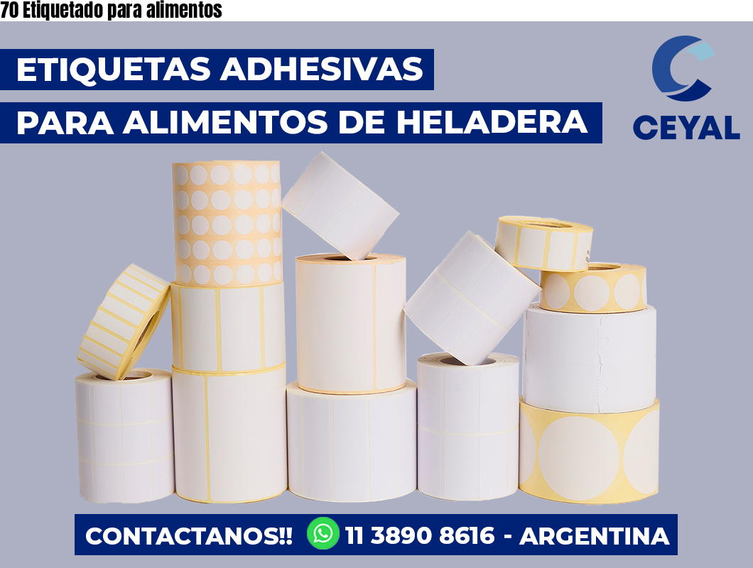 70 Etiquetado para alimentos