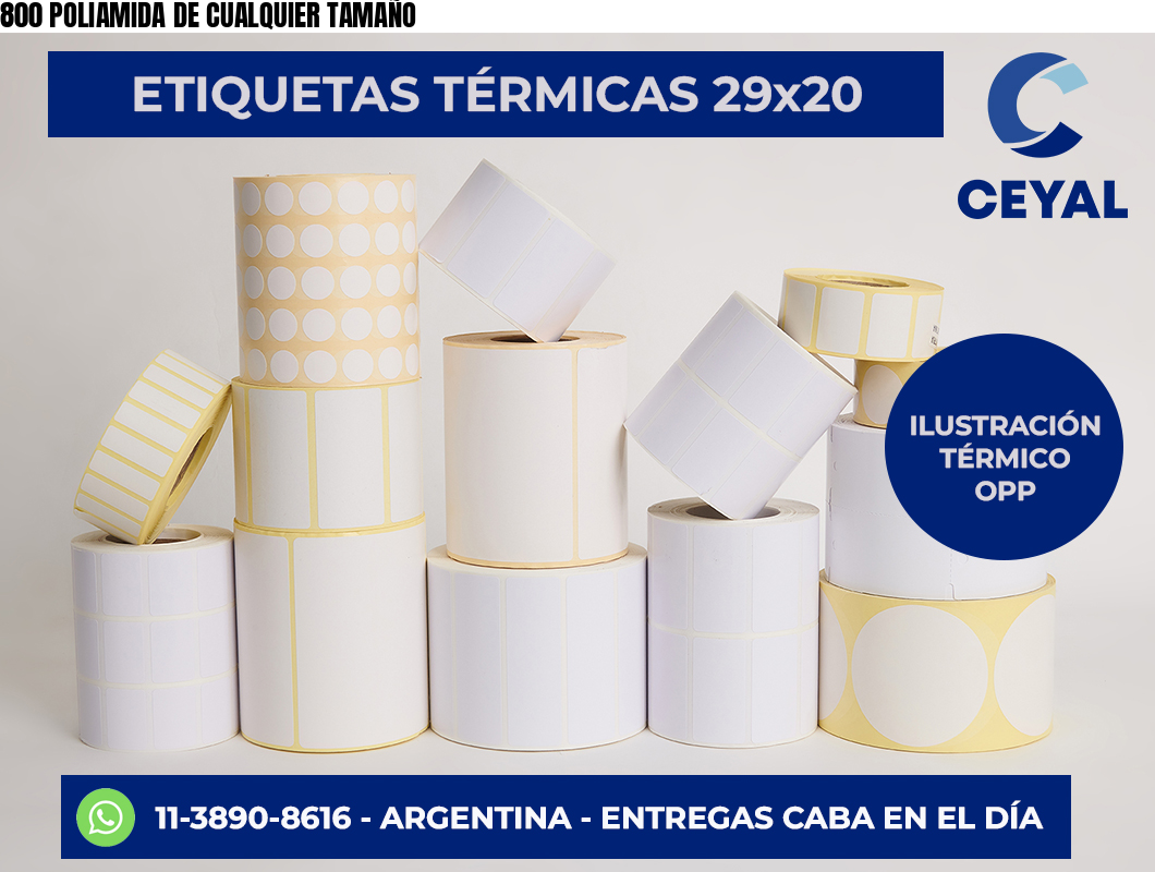 800 POLIAMIDA DE CUALQUIER TAMAÑO