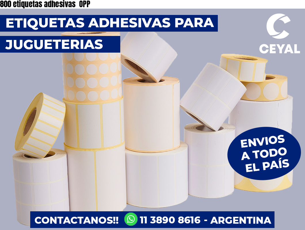 800 etiquetas adhesivas OPP