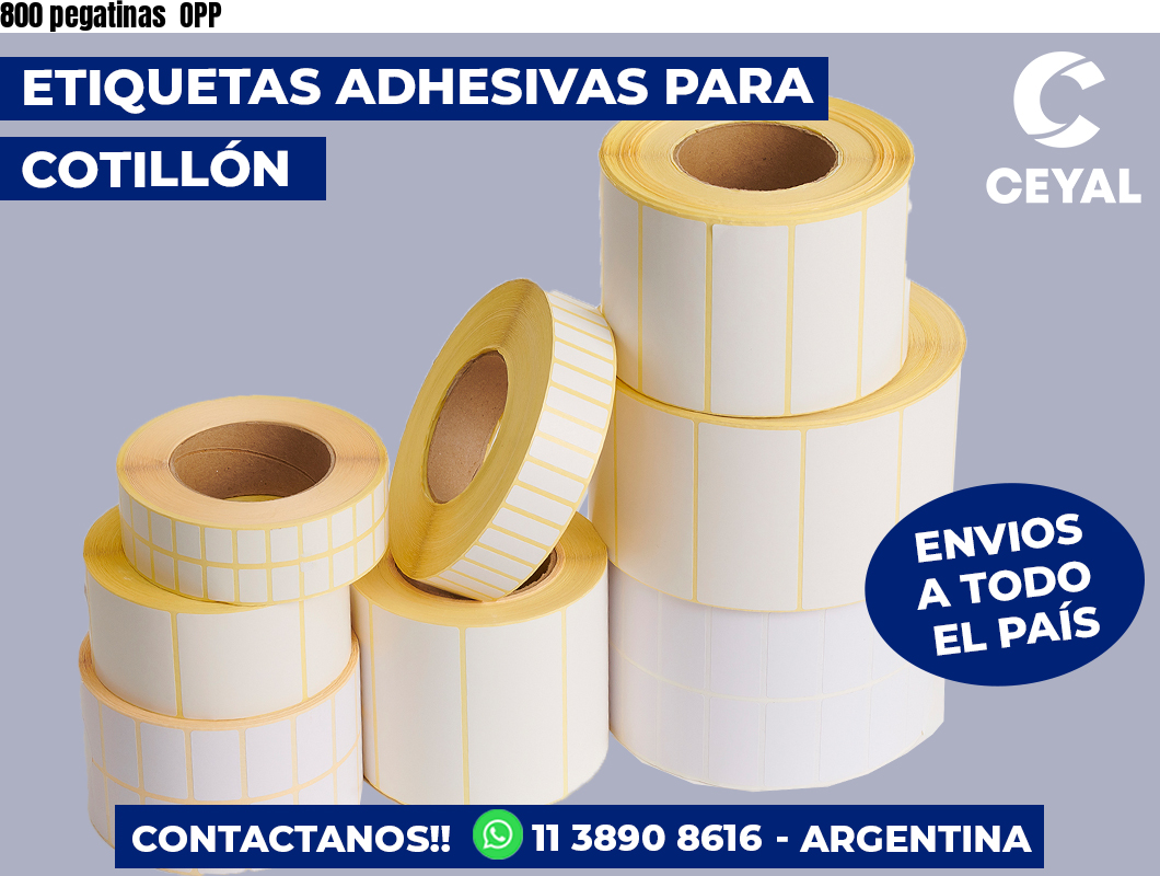 800 pegatinas OPP