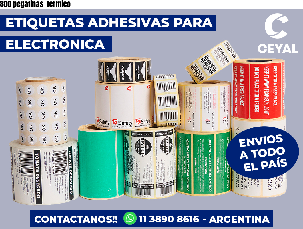 800 pegatinas  termico