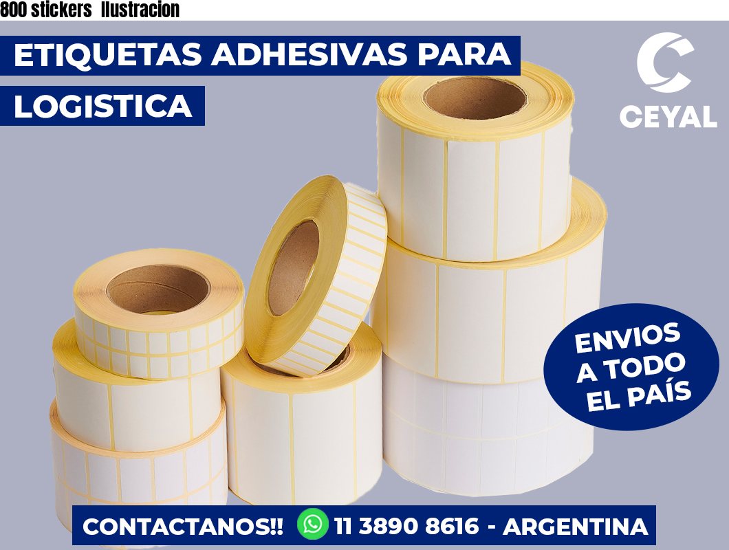 800 stickers Ilustracion