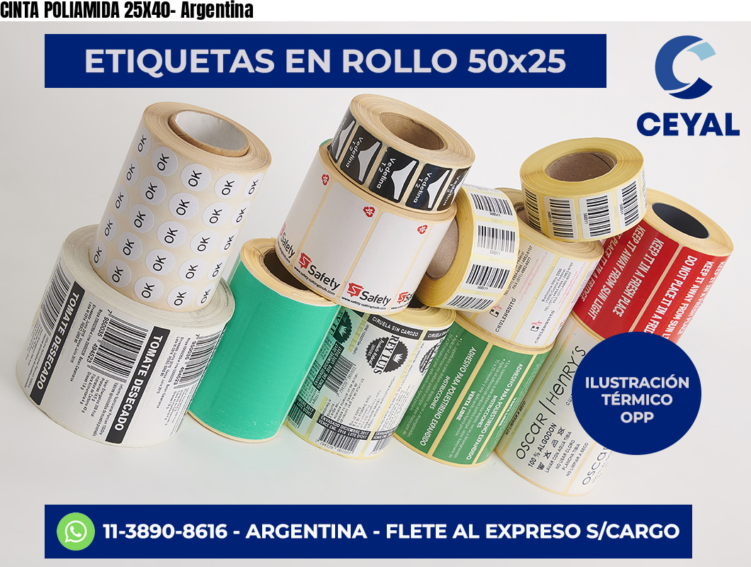 CINTA POLIAMIDA 25X40- Argentina