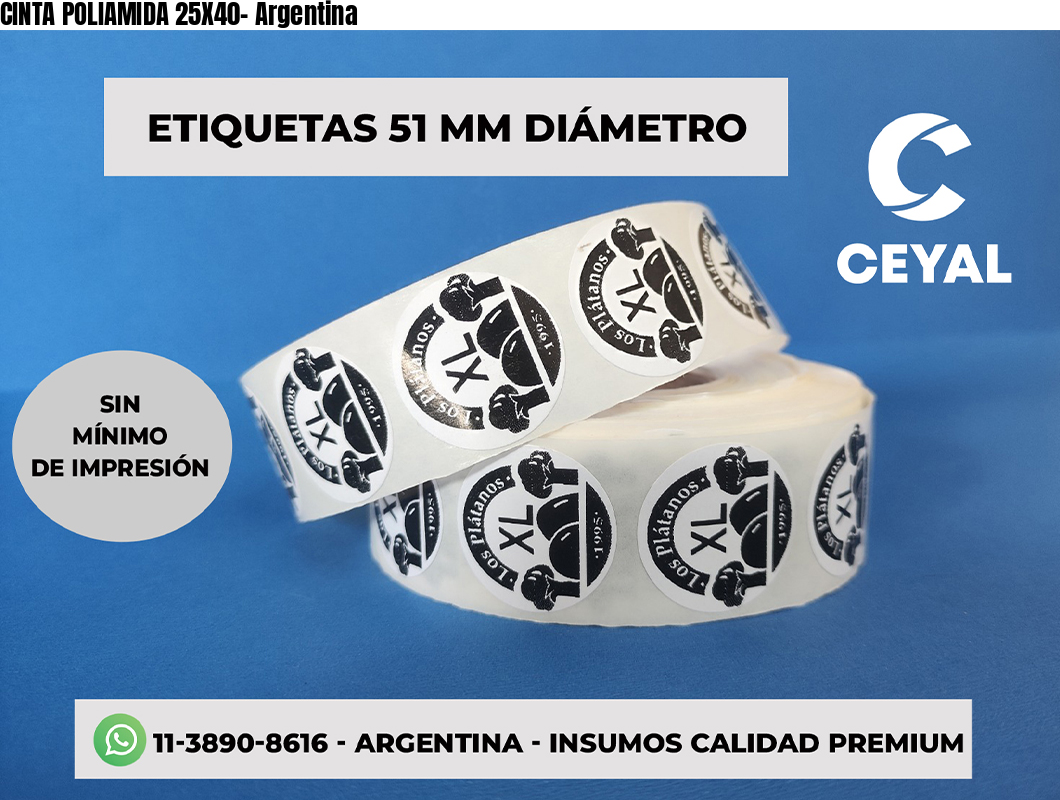 CINTA POLIAMIDA 25X40- Argentina