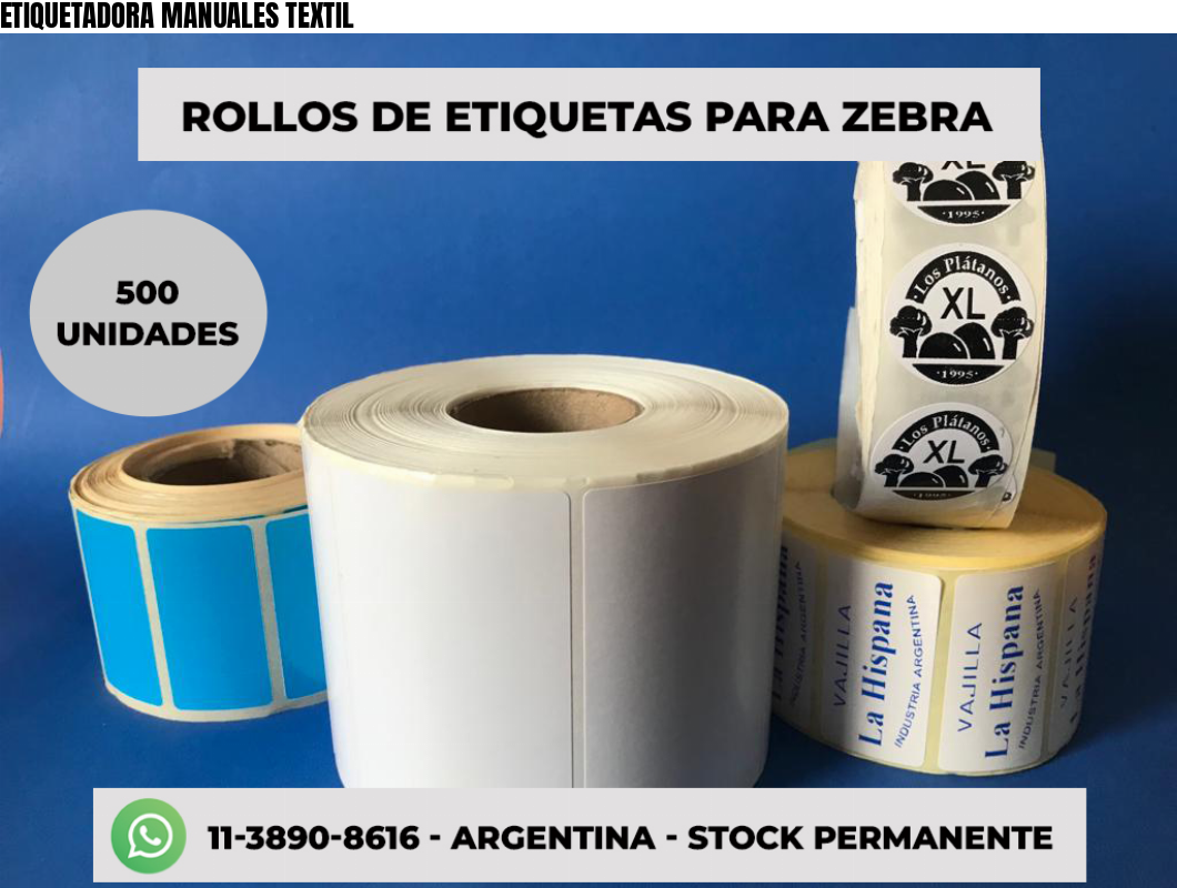 ETIQUETADORA MANUALES TEXTIL