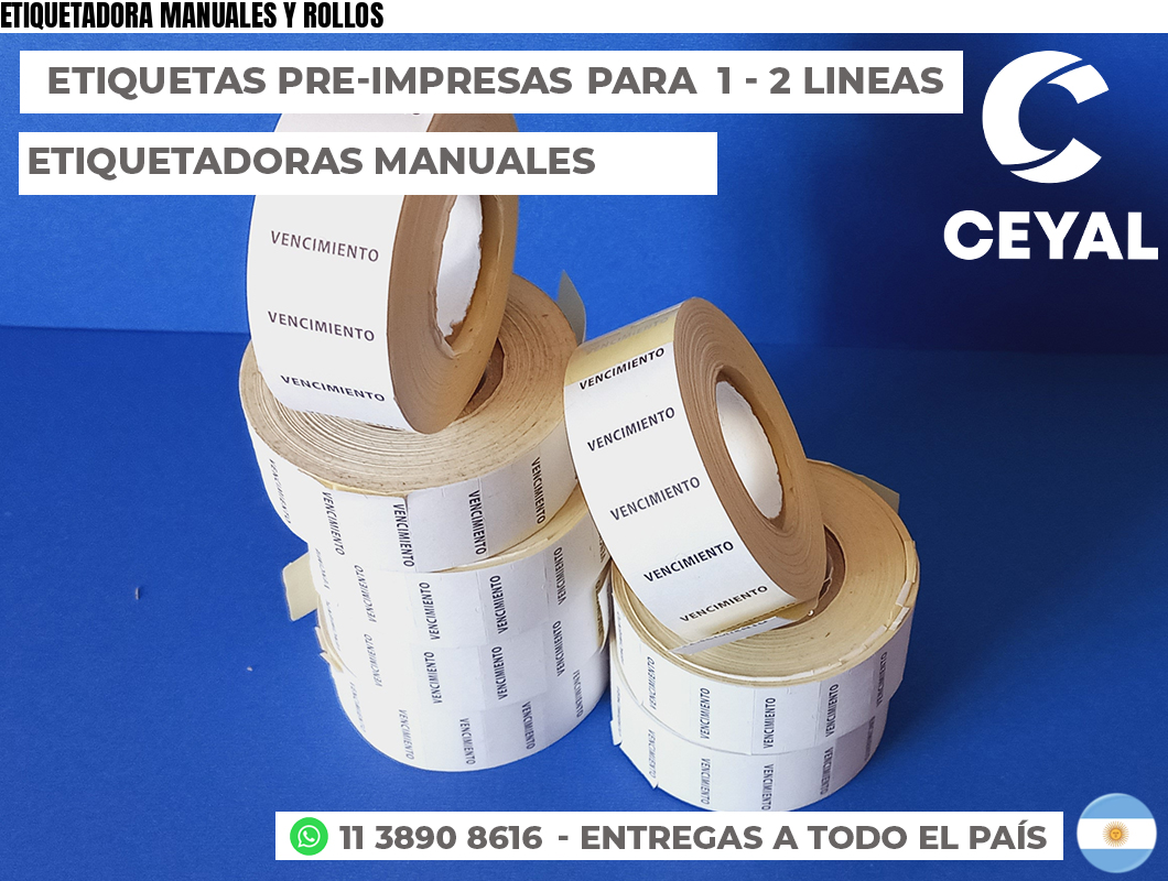 ETIQUETADORA MANUALES Y ROLLOS