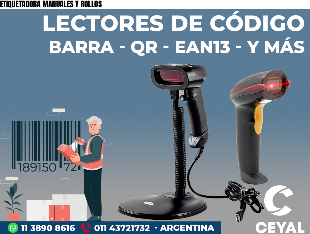 ETIQUETADORA MANUALES Y ROLLOS