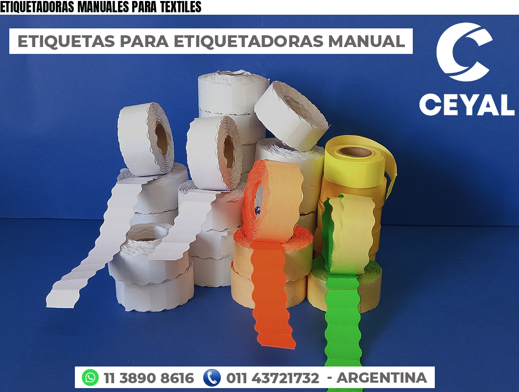 ETIQUETADORAS MANUALES PARA TEXTILES