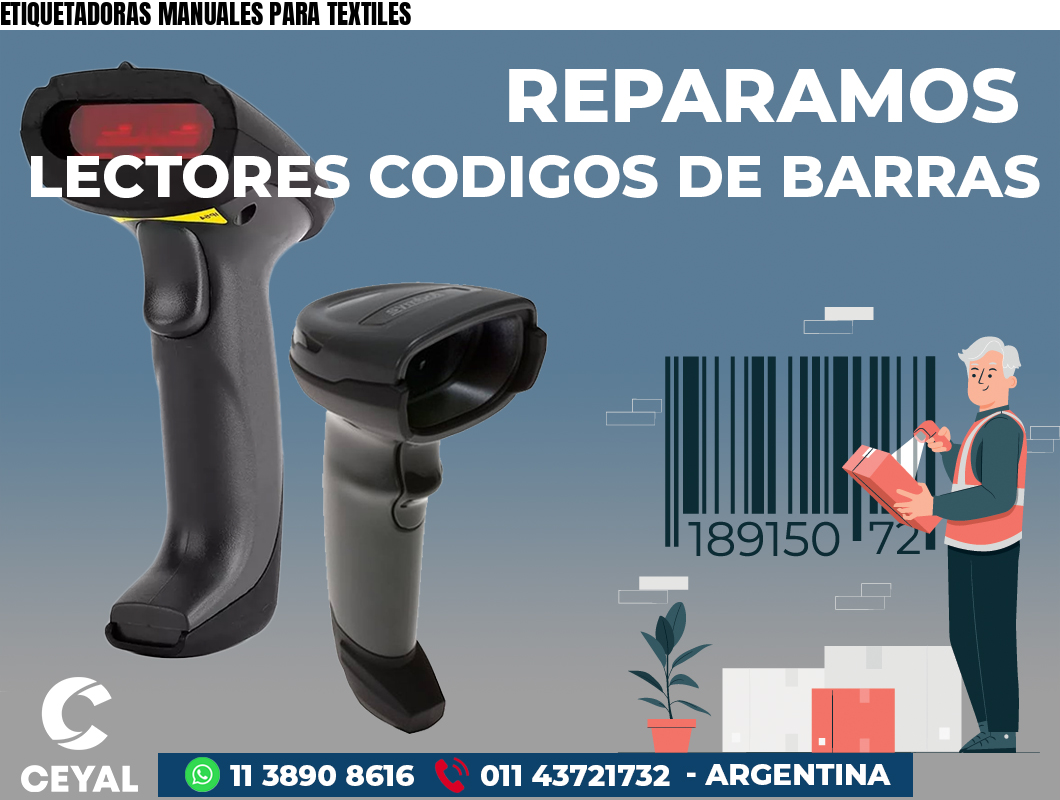 ETIQUETADORAS MANUALES PARA TEXTILES