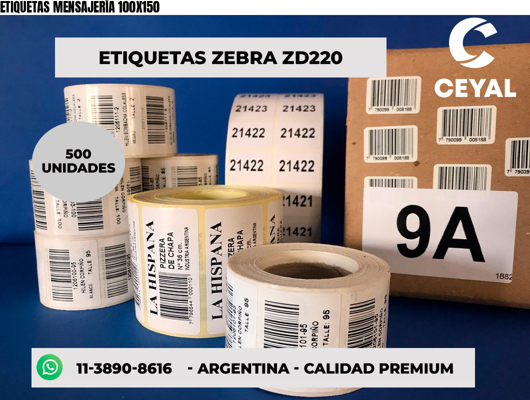 ETIQUETAS MENSAJERÍA 100X150