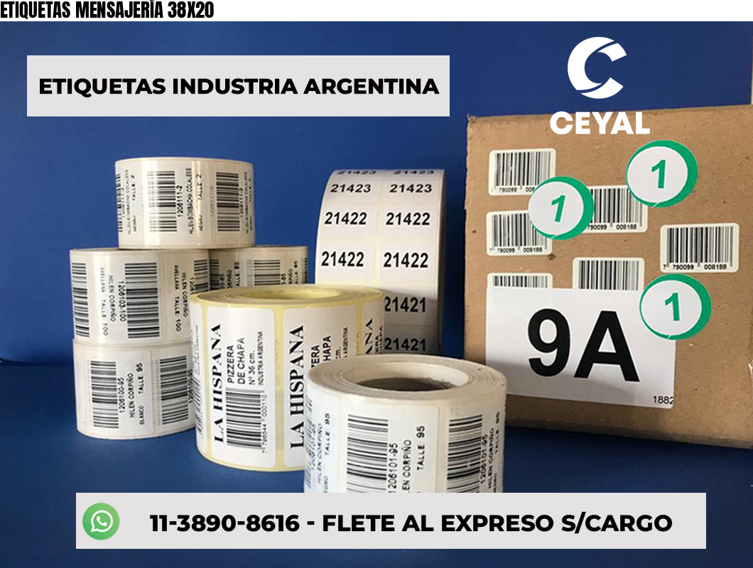 ETIQUETAS MENSAJERÍA 38X20