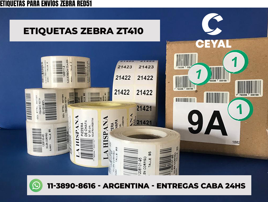 ETIQUETAS PARA ENVÍOS ZEBRA RED51