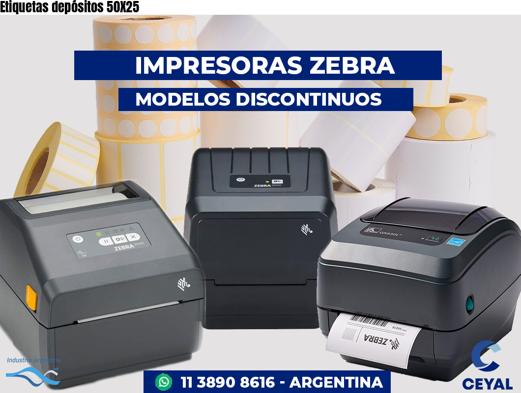 Etiquetas depósitos 50X25