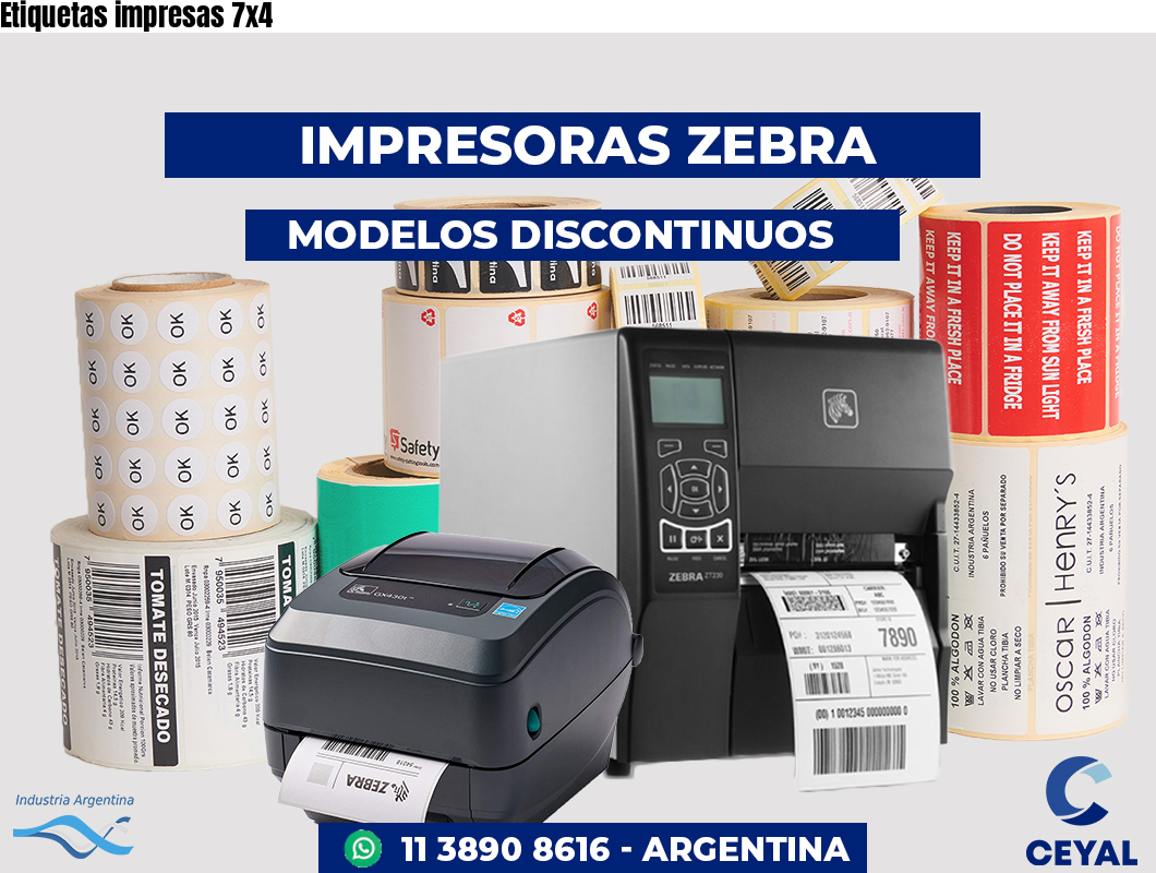 Etiquetas impresas 7x4