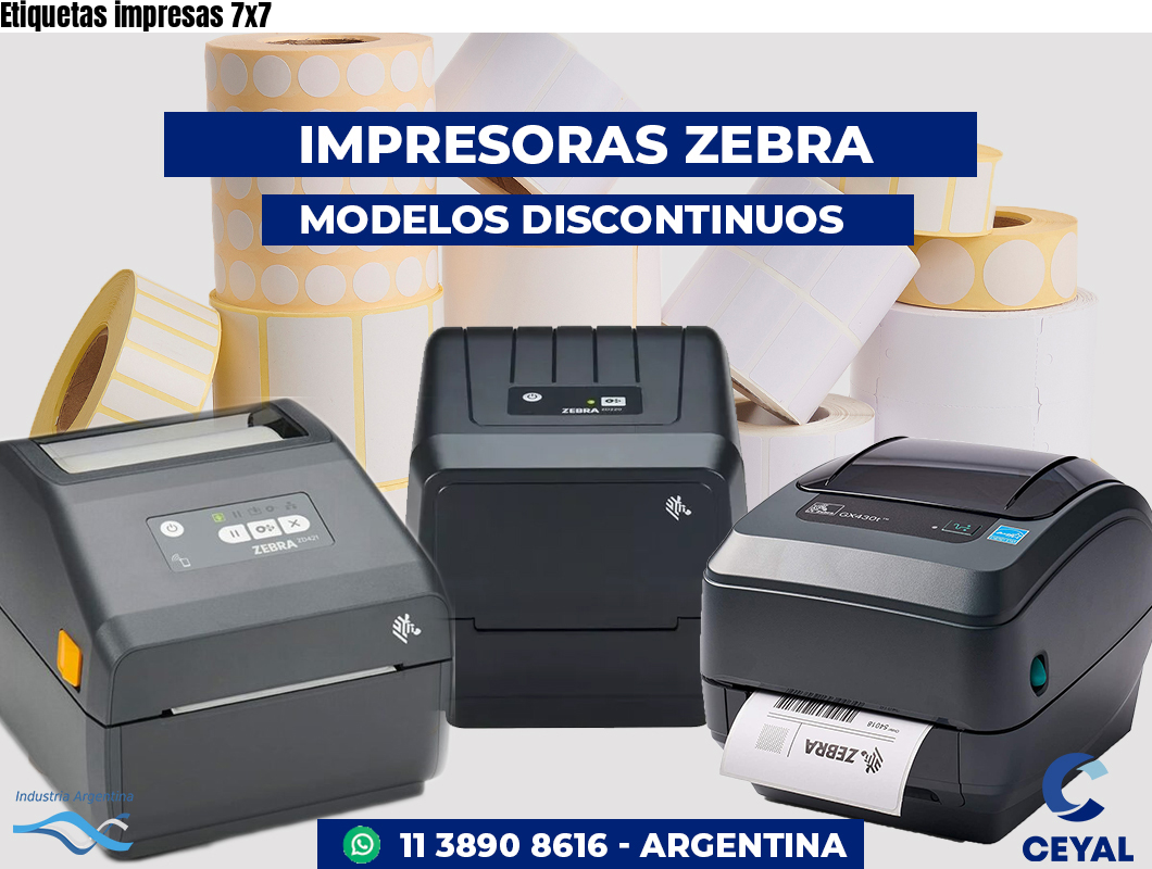 Etiquetas impresas 7x7