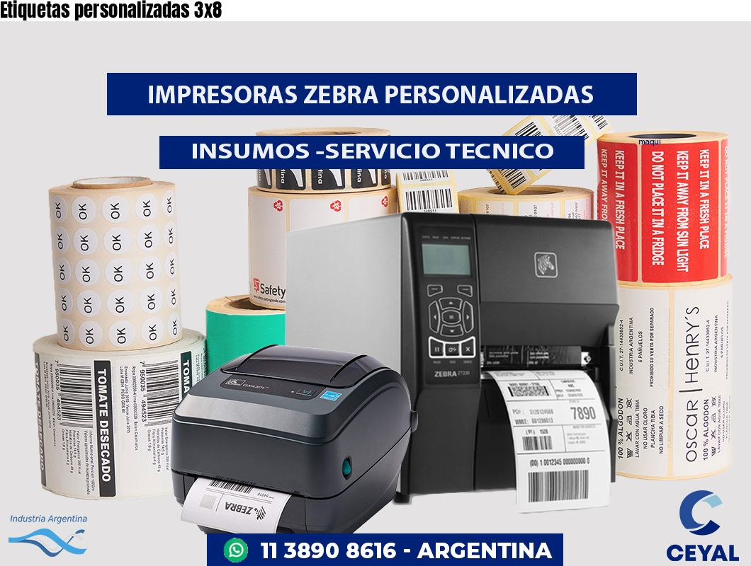 Etiquetas personalizadas 3x8
