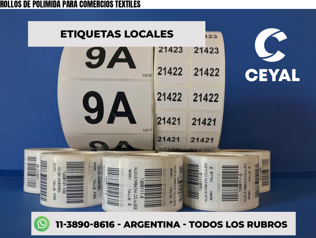 ROLLOS DE POLIMIDA PARA COMERCIOS TEXTILES