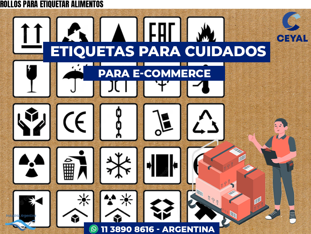 ROLLOS PARA ETIQUETAR ALIMENTOS
