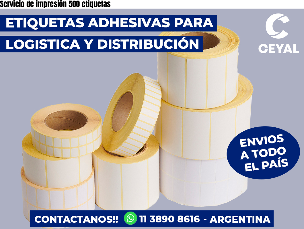 Servicio de impresión 500 etiquetas